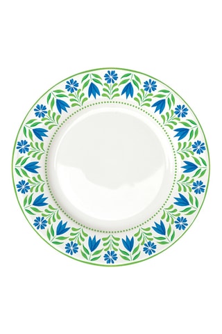 6 platos llanos de porcelana Flowers Garden - 27 cm