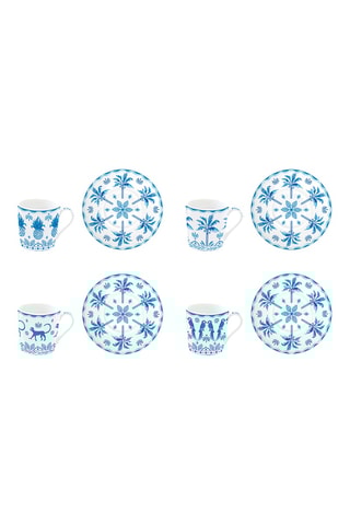 Juego de café de porcelana Exotic Vibes - 4 personas