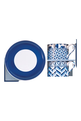 Juego de café de porcelana Géometric - 2 personas