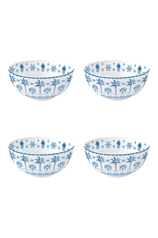 4 boles de porcelana Exotic Vibes - 15 cm