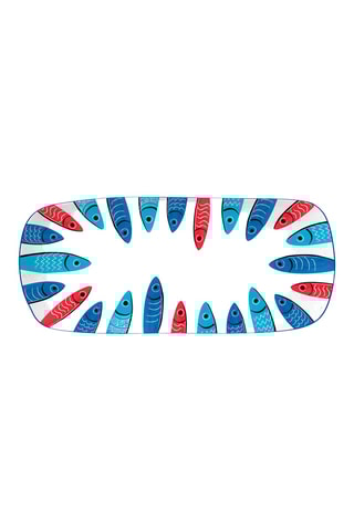 Fuente de porcelana Sardine’s Party - 40 x 17,5 cm