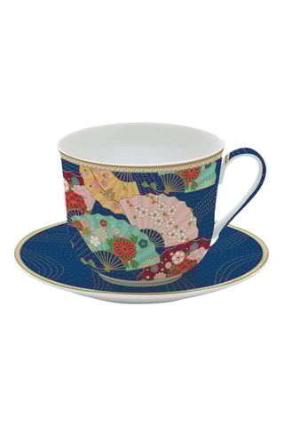 Taza y platillo de porcelana Kyot