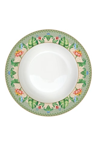 6 platos hondos de porcelana Jungle Vibes - 21,5 cm