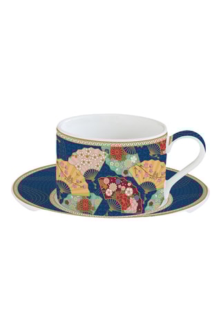 Taza y platillo de porcelana Kyot