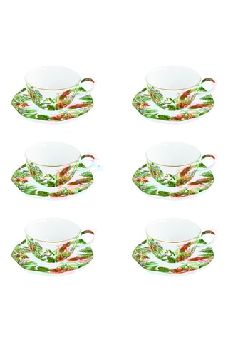 Juego de café de porcelana Exotica - 6 personas