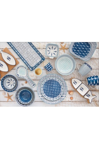 6 tazas de café de porcelana Sea Shore - 15 cl