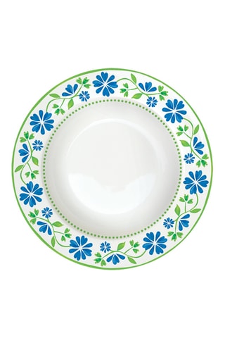 6 platos hondos de porcelana Flowers Garden - 21,5 cm