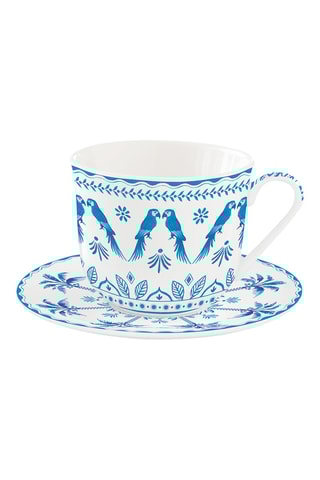 Taza y platillo de porcelana Exotic Vibes