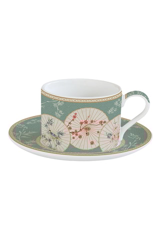 Taza y platillo de porcelana Oriental Dreams