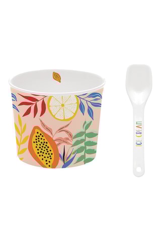 Vajilla de porcelana para helado Tutti Frutti - 4 personas
