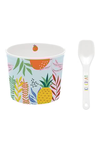 Vajilla de porcelana para helado Tutti Frutti - 4 personas