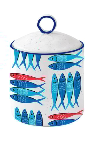 2 tarros de porcelana Sardine’s Party - 10,5 x 15,5 x 10,5 cm