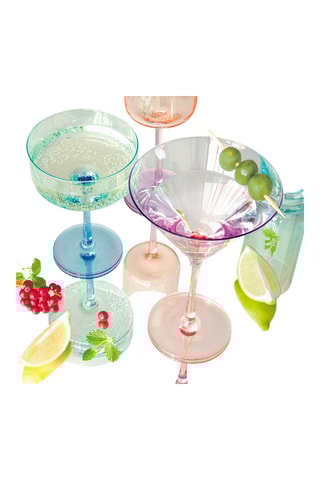 2 copas de martini Rainbow - 27 cl