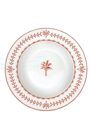 6 platos hondos de porcelana Exotic Vibes - 21,5 cm