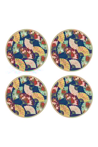 4 platos de postre de porcelana Kyoto - 19 cm