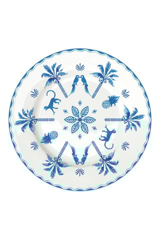 6 platos de postre de porcelana Exotic Vibes - 19 cm