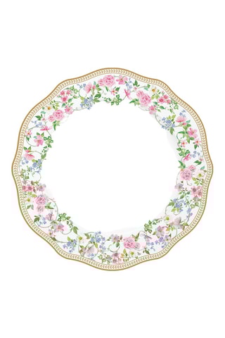 6 platos llanos de porcelana Garden Joy - 26 cm