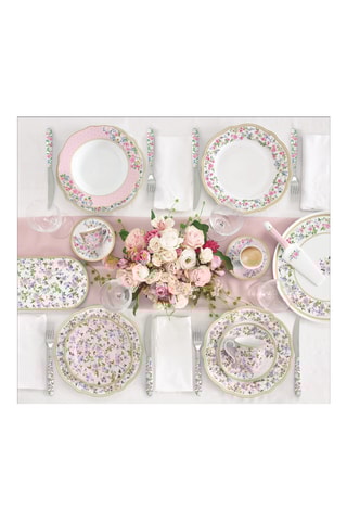 6 platos llanos de porcelana Garden Joy - 26 cm