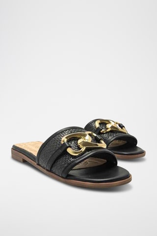 Mules Julie - Noir et doré