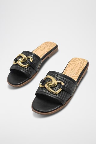 Mules Julie - Noir et doré