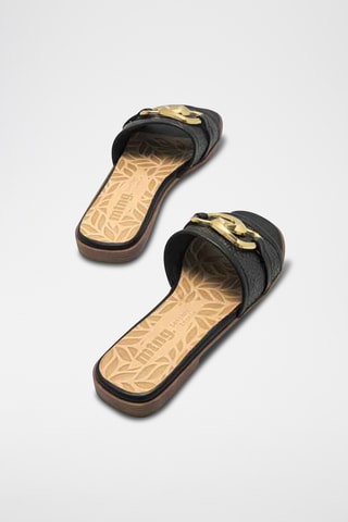 Mules Julie - Noir et doré