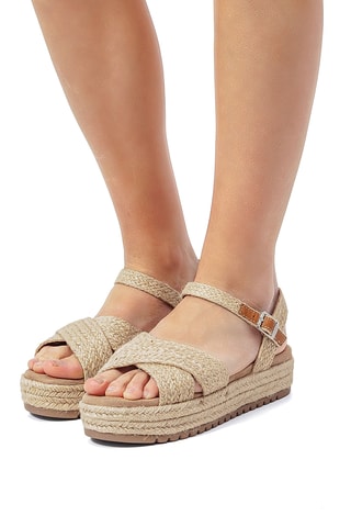 Sandales plateformes Amelie - Beige