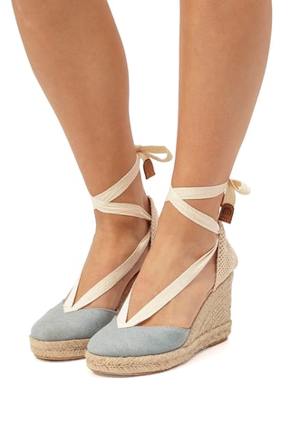 Espadrilles compensées Louisa - Ciel