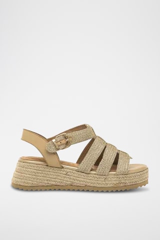 Sandales compensées Lydia - Beige