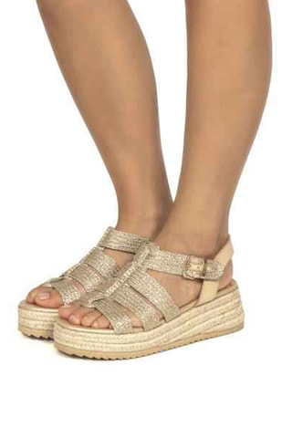 Sandales compensées Lydia - Beige