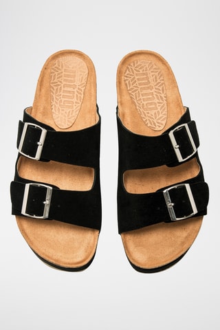 Mules plateformes en nubuck Everly - Noir