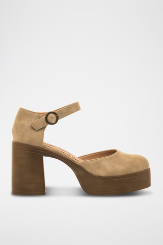 Sandales à talons Sixties - Beige