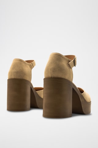 Sandales à talons Sixties - Beige