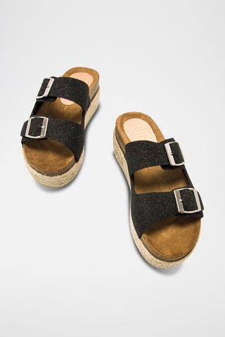 Mules plateformes Perla - Noir