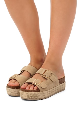Mules plateformes Perla - Beige