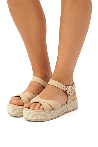 Sandales plateformes Amelie - Beige