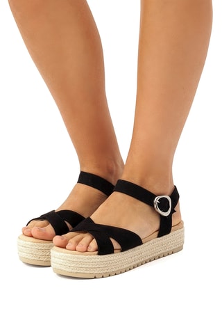 Sandales plateformes Amelie - Noir