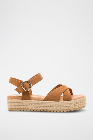 Sandales plateformes Amelie - Marron clair