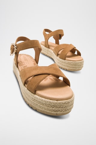 Sandales plateformes Amelie - Marron clair