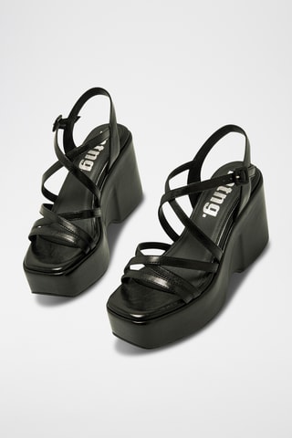 Sandales compensées Lizzy - Noir