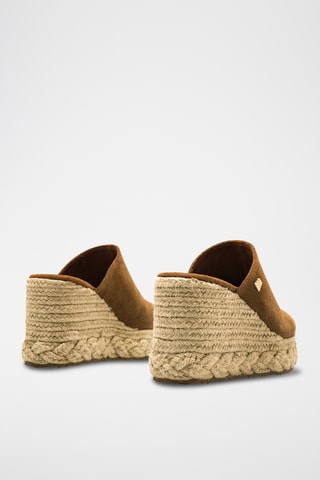 Mules compensées Lou - Marron