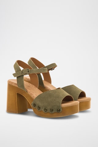 Sandales à talons Coyote - Kaki