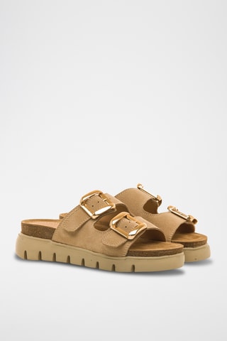 Mules en nubuck Lion - Beige