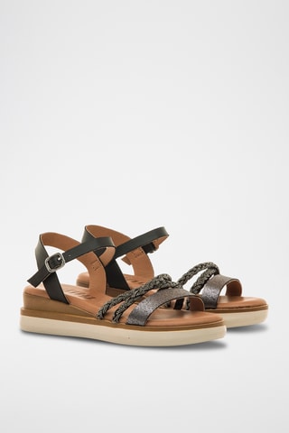 Sandales compensées Daniela - Marron foncé