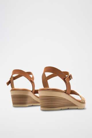 Sandales compensées Mariella - Marron