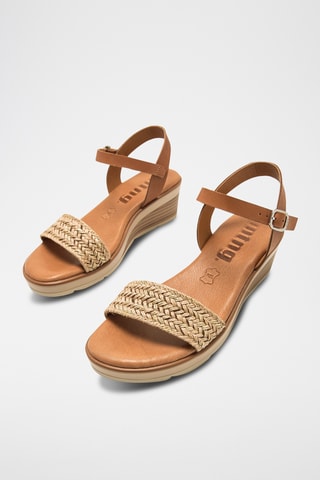 Sandales compensées Mariella - Marron