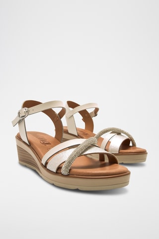 Sandales compensées Mariella - Blanc