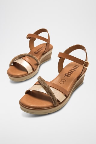 Sandales compensées Mariella - Marron