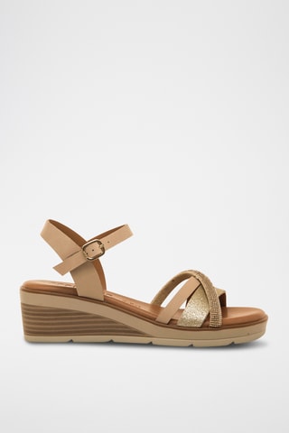 Sandales compensées Mariella - Marron