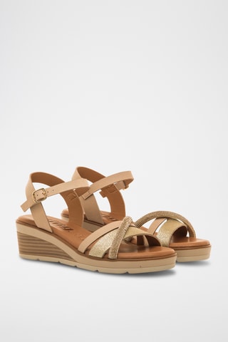 Sandales compensées Mariella - Marron