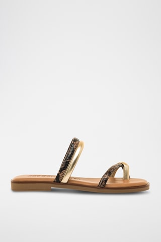 Sandales Alysa - Marron et doré